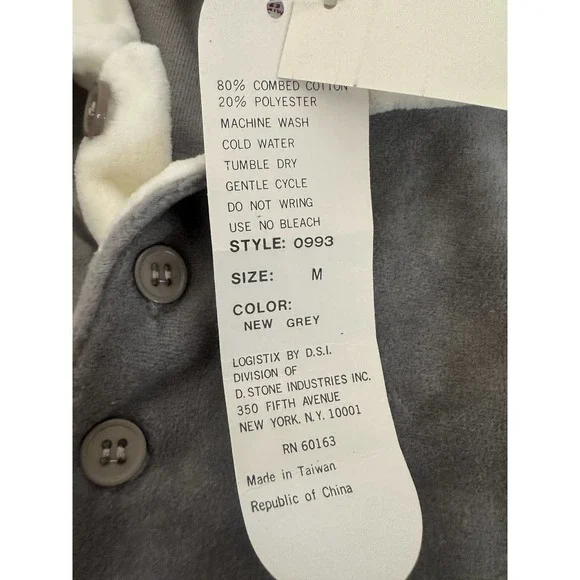 Vintage NOS NWT Logistix Long Sleeve Polo Shirt Men M Colorblock 70s 80s - Picture 3 of 8